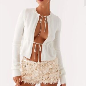 Peppermayo Crush Knit Open-Front Cardigan